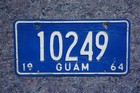 1964 Guam Usa License Plate