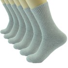 3-12 Pairs Mens Gray Sports Athletic Casual Crew Socks Cotton Size 9-11 10-13