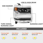 Pair Full Led For 2016-2018 Chevy Silverado 1500  Ltz Headlights Assembly Chrome