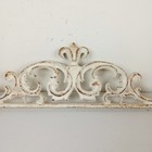 Vtg Cast Iron Overdoor Pediment Farmhouse Country Architectural Salvage Hardware