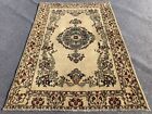Authentic Hand Knotted Vintage Tribal Naeen Wool   Silk Touch Area Rug 5 X 3 Ft