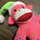 Dan Dee Plush Snowflake Sock Monkey Christmas Stuffed Animal Toy Girl Pink 10   