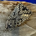 Lot Of 4 Vintage Crystal Rhinestone Art Deco Glam Costume Jewelry Brooch Clips