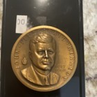Franklin Mint Bronze Commemorative Medal John F  Kennedy Bronze-tone Token