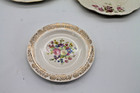 Set Of Three 3 Vintage Pink Plates With Wall Hangers Decor Flowers