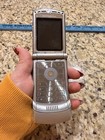 Motorola Razr Black Flip Phone     Vintage Cell Phone     Untested  Sold As-is