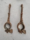 Pair Of Antique Cast Iron Hooks - Ornate