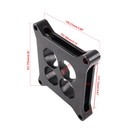 New 1  Thick T6 Billet Aluminum 4150 Carburetor Spacer Square Bore 4 Port Black