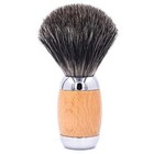  s 100  Mixed Badger Luxury Shaving Brush With Deluxe Beechwood And Chrome 