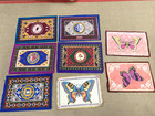 Lot Of 118 Antique Tobacco Cigar Box Felt Flannel Flags 1910 s Amazing