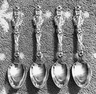 Vintage Gorham Silver Lily Sterling Demitasse Spoons  Set Of 4  4    