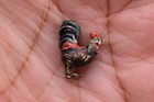 Very Tiny Antique Austrian Vienna Cold Painted Bronze Figure Of Miniature Roost