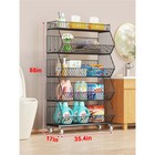 5 Tier Retail Display Stand Metal Merchandise Display Rack Store Shelf W  Wheels