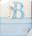 B Is For Boy Baby Memory Book Photo Album Keepsake Gift Blue Holds 100 4  X 6 