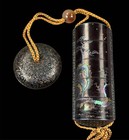 Antique Japanese Inro With Raden   Makie Lacquer  Netsuke   Ojime  Wood Box