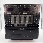 Denon Dn-d6000 Dual Cd Player Dn-x500 Mixer Dn-v210 Dvd Stack Tested Read