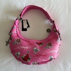 Ed Hardy Skull Heart Pattern Handbag Shoulder Bag Pink Y2k Tattoo Art Vintage