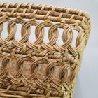 Vtg Natural Wicker Trash Waste Paper Basket Boho Chic Cottage Rectangle 10   
