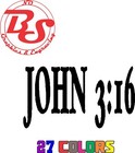 6  John 3 16 Vinyl Decal Christ God Saves Church Brother Family Bible Jesus Nobs