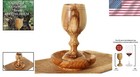 Hand-carved Olive Wood Communion Cup With Bread Tray - Authentic Bethlehem Gift