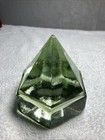 Vintage Ship s 6 Sides Deck Prism Green Glass Nautical Pyramid Boat Paperweight