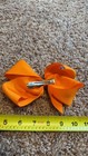 Large Orange Grosgrain Ribbon Hair Bow Clip
