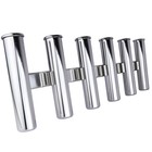 Marine Stainless Steel Fishing Rod Holder For Boat 6 Link Tubes Boat Rack Pole