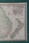 Australia Vintage Original Antique 1892 Rand Mcnally World Atlas Map Lot