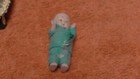 Antique Miniature Metal Baby Carriage Buggy   Tiny Bisque Doll