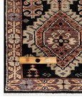 Contemporary Black Runner Rug 2 6  X 7 11  Geometric Medallion Floral Wool Rug