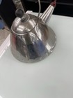 Signed Alessi By Michael Graves Stainless Steel Kettle With Bird Whistle Blue 