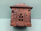 J   E Stevens Crown Building Antique Cast Iron Still Bank