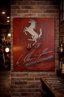 Ferrari Vintage Garage Metal Sign 20x24    Handmade Cast Aluminum Relief    