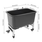12 Gal Large Mop Bucket W 4 Wheels Drain Hose Plastic Wet Floor Cleaning Buckets