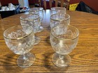 Etched Glass Goblets Vintage