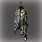 Winter Unisex 100  Silk Plaid France Made Solid Striped Scarves Wool Wrap Scarf