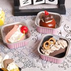 50 Pack Mini Cake Pans With Lids And Spoons Small Aluminum Foil Pans Square Baki