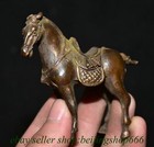 2 8  Old Chinese Bronze Fengshui 12 Zodiac Year Horse Statue Sculpture