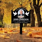 Personalized Photo Memorial Sign With Stake  Photo Grave Marker  Custom Cemetery