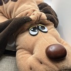 Tonka 18  Pound Puppies Tan Dog Dark Brown Spots 1985 Large Laying Lay Plush