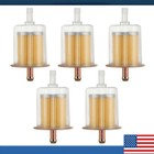 5pc Universal 3 8  Fuel Filters Industrial High Performance Inline Gas Fuel Line