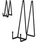 5 Pack 16  Metal Plate Holder Stands - Black Display Easel For Photos  Books  Co