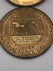 Lot Of 4 Vintage North Dakota Coin Tokens Diamond Jubilee Grafton Bank