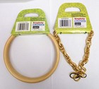 Lot Of 2 Purse N-alize-it  Bag Handles Bamboo And Metal