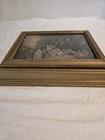 Antique Vintage Jewelry Dresser Parlor Box Victorian Ladies Scene Lid Mirror