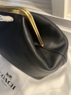 Black Coach Kisslock Frame Bag Cbr51 Black Leather Nwt - Ships Today