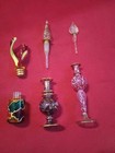 Glass Perfume Bottles Vintage Antique Lot Of 3 Unique Estate Find Nice 
