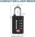 4 Pack Tsa Approved Travel Luggage Locks 4-digit Open Alert Suitcase Combination