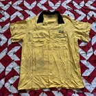 Vintage 1950s 60s Chainstitch Bowling Shirt Mens Yellow Used Hilton