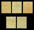 Leeward Islands  1907-11  King Edward Vii Set  Scott   41-45  Mint Mh